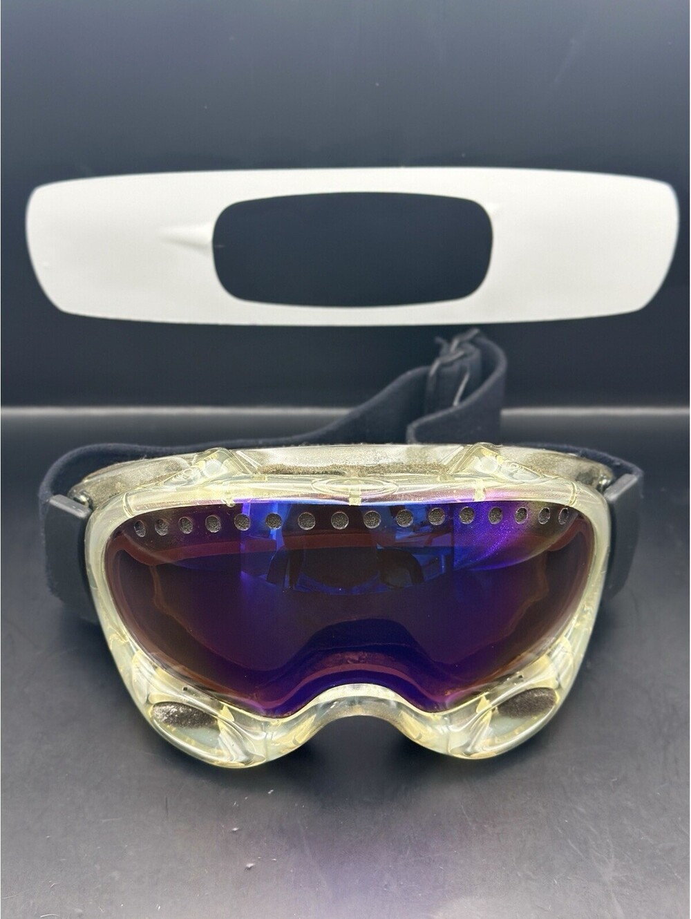 Oakley Goggles A Frame Clear/VR28 Blue Iridium Lenses
